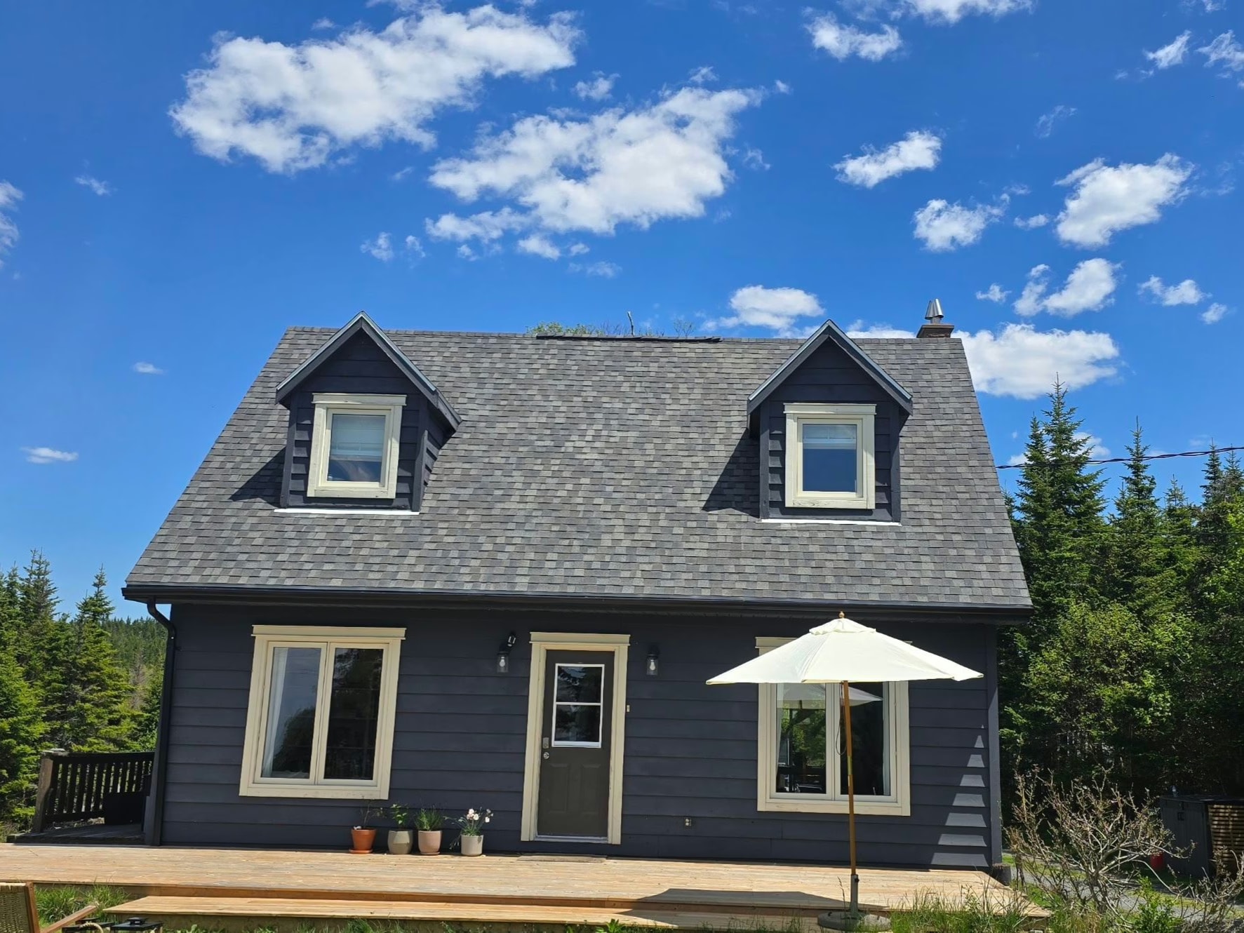 Metal steel roofing installation on residential home
